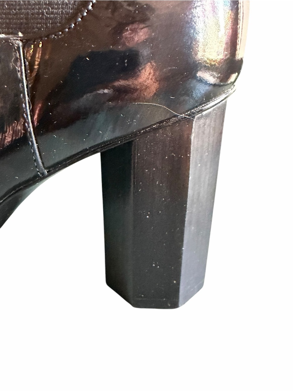 Donald Pliner Laila oil slick heel ankle boot 9.5 - Picture 7 of 13